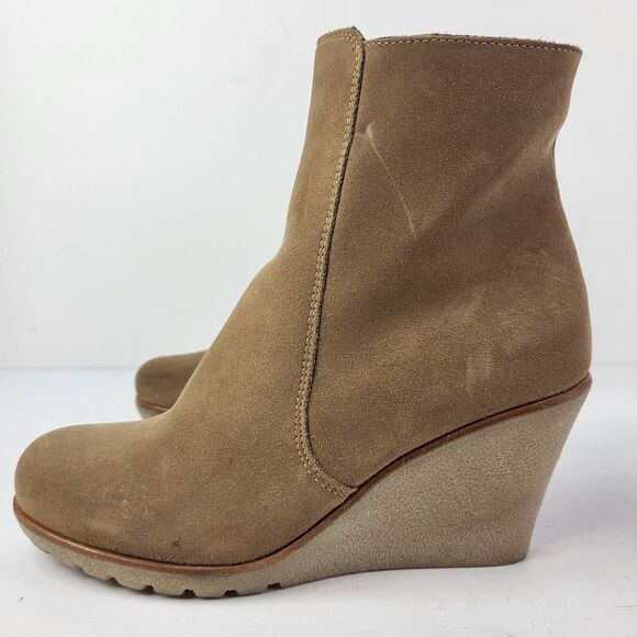 La Canadienne Krista Waterproof Wedge Bootie Tan Brown Size 9M - Picture 2 of 14
